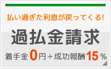 払いすぎた利息が戻ってくる！過払い金請求